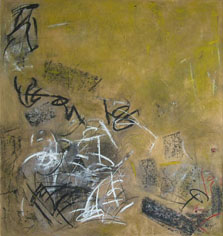 327 Varet, 2003, oil stick on canvas, 72 x 66 in