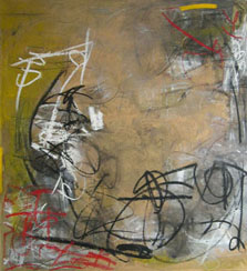 318 Varet, 2003, oil stick on canvas, 72 x 66 in